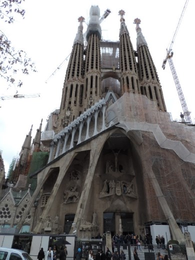 The Passion Facade faces west symbolizing the death of Jesus.