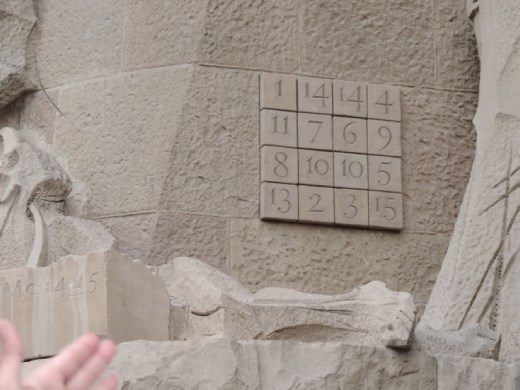 A puzzle! Rows, columns and diagonals all add up to 33 - Jesus' age when he died on the cross.