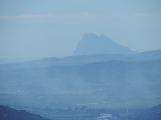 Smoke from controlled burns didn't help the view...