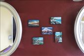 Our Master Bathroom has the same color accent wall as the Master Bedroom. We tucked these small prints (outdoor scenes painted on wood) in the small space between our mirrors. The prints depict the wide variety in landscape for the Taranaki region on the North Island of New Zealand.: by taylortreks, Views[313]