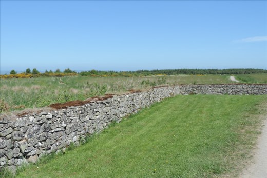This dry stack stone wall provided cover for the telling British ambush