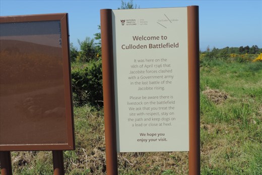 Here we are at the Culloden Battlefield
