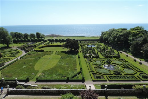 The gardens were compact and manicured 