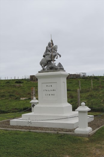 Here's the memorial at the Italian Chapel