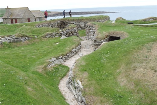Some dwellings at Skara Brae were linked by pathways