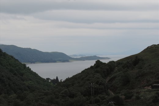 Low clouds and mist partially obscured the otherwise fine view down Loch Linne