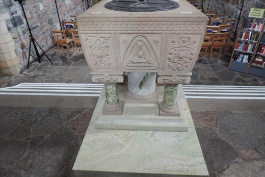 This is the font in the West Range of the Abbey