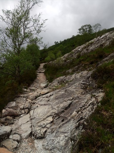 Some rocky stretches were particularly rugged