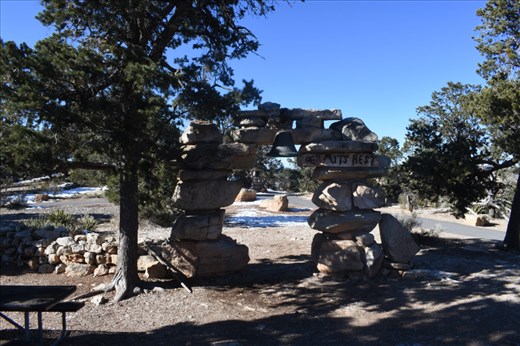 At the west end of the South Rim lay the Hermit's Rest lookout, with its quirky signage.