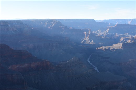 Late afternoon sun filtered into the Canyon near the Watchtower lookout at the eastern end of the Park.