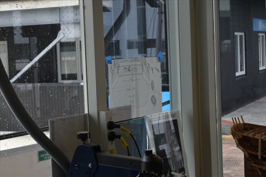 Sketch for model makers to follow as they assemble Endeavor. 