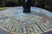 The base of the sundial was surrounded by a tile mosaic representing the Bay of Islands. If you look closely, you can pick out the tiles for Russell.: by taylortreks, Views[121]