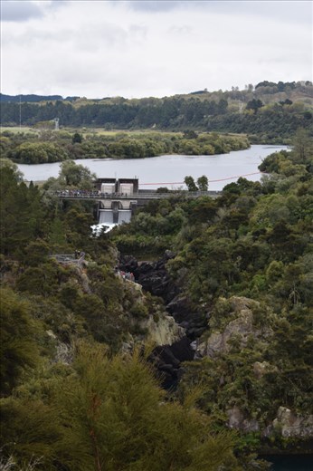 Here you can see water just being released from the dam. Nothing exciting yet.