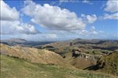 Looking back the other way, we can see the hilly terrain leading to the Ruahine Forest Park.: by taylortreks, Views[339]