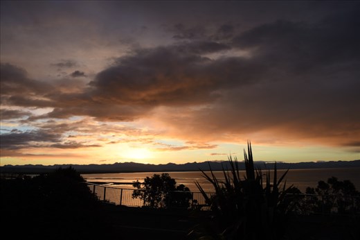 Vivid red and orange streaks caught our eye as the sunset progressed.