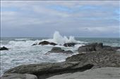The waves made GREAT splashes as they careened into the rocks.: by taylortreks, Views[392]