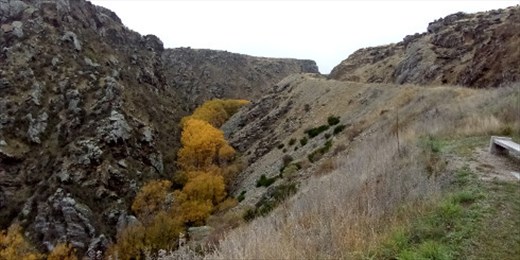 We stopped just past the tunnel to look back upriver at the rocky terrain.