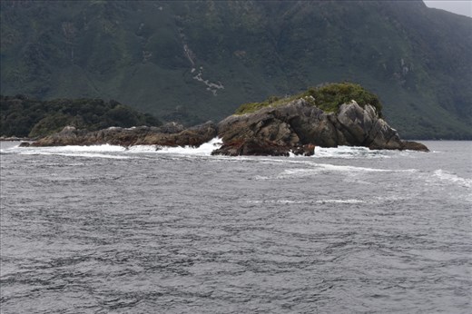 Waves and wind were much more active near the mouth of the Sound.