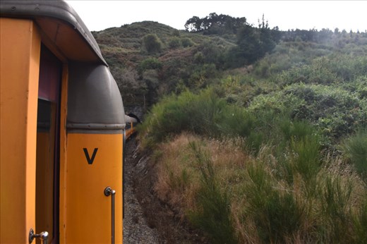 Here, the train begins to enter the first of 10 tunnels on the route.