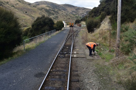 After the trains cleared one another, our conductor switched the points back to their original configuration.