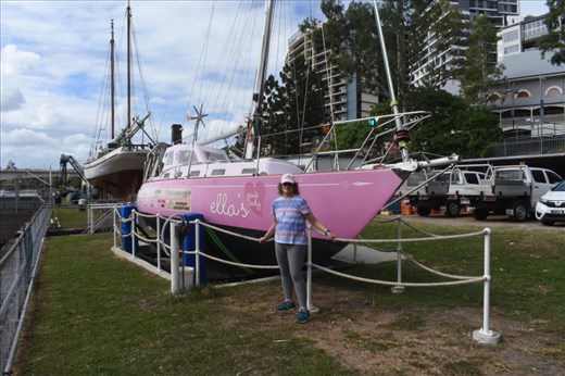 Anna's big wish for our AUS journey was to see Jessica Watson's round-the-world boat.