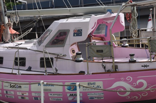 Jessica's name and nationality were proudly posted on the cabin wall.
