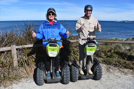 Four thumbs UP for our Segway tour ... despite Kent causing Anna to crash.