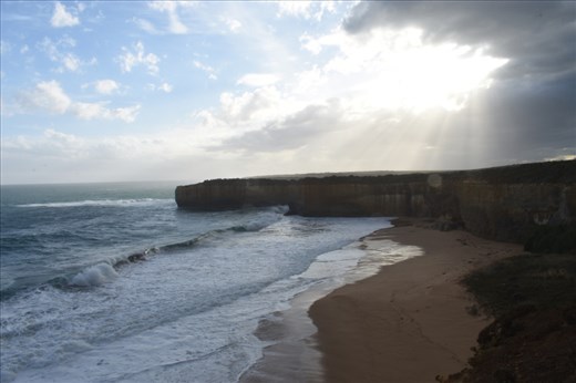 The sun was playing 'peek a boo' behind the clouds.