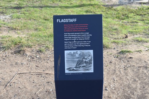 The flagstaff was used to signal ships in the days before wireless comms.