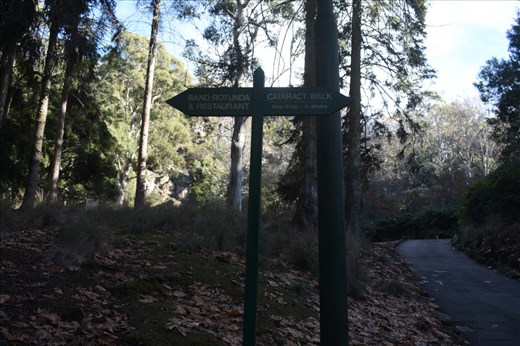 After crossing the bridge, the inevitable signpost was again invaluable in choosing the correct path.