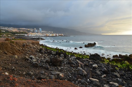 The black sand of Puerto de la Cruz.