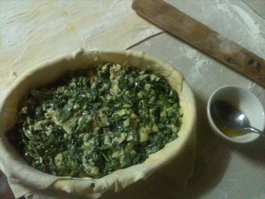 Marrying the pastry and mixture