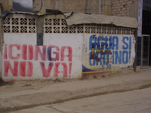 protesta contra el proyecto Conga