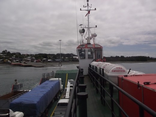 Notre ferry au départ pour Chiloe