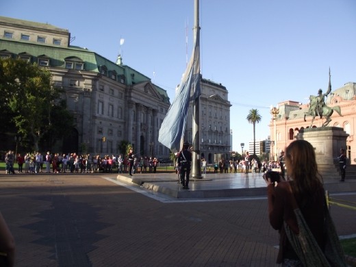 La descente du drapeau
