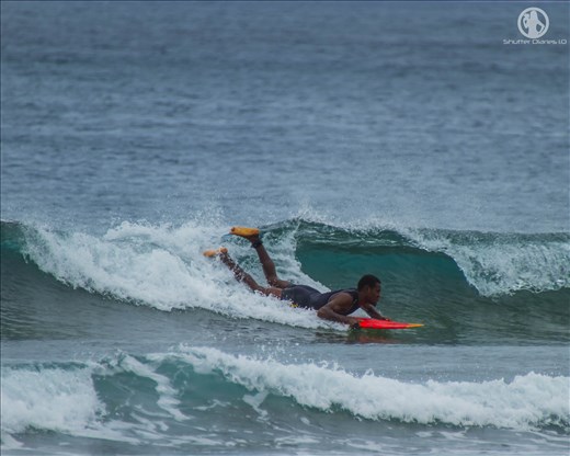 Riding waves in Vanuatu