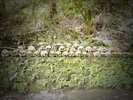 Ancient skulls to protect the holy ground from evil spirits