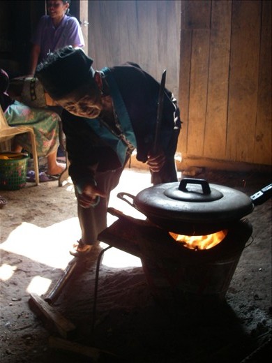 Preparing popcorn for our little visit