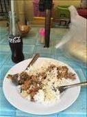 My very first Thai meal! Chicken curry and a bottle of coke. : by tess311, Views[468]