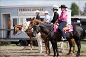 Four riders wait for their turns in an equestrian competition at the 2012 Richmond Fair, an annual festival that celebrates agriculture in the greater Ottawa community.: by thack, Views[644]