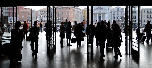 Arriving in Venice by train
