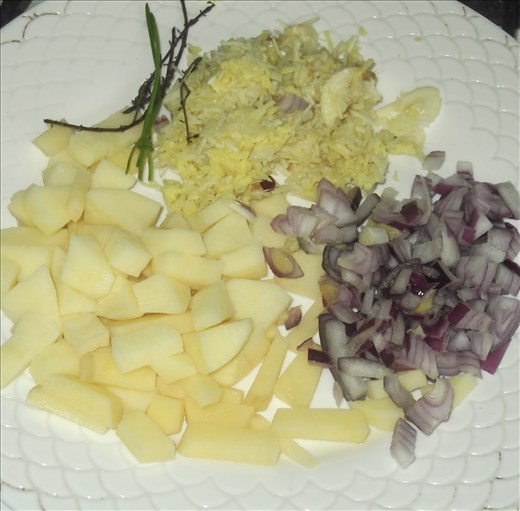 Ingredients for the bat curry