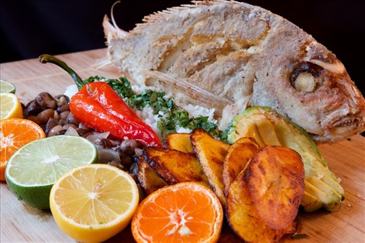 Pescado frito entero