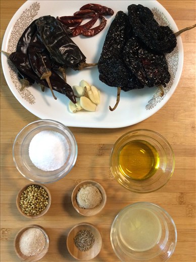 Let's get started with making the harissa - a flavorful, multi-purpose paste.