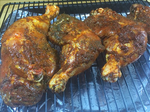 The trick to make it crispy yet moist is the cooling rack. 