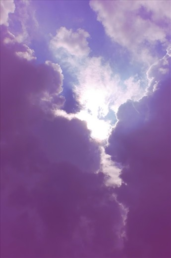 Clouds protection on a bright sunny day.