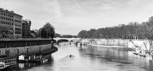 The Tiber, the river of the Eternal City, Italy
