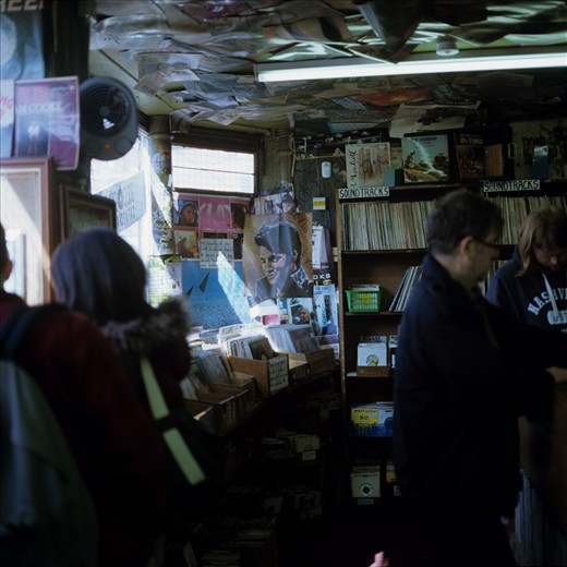 The King overlooking music lovers.