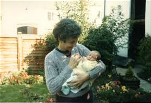Me and my granny in her garden in Leicester