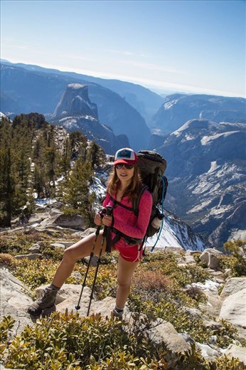 Almost at the top of Cloud's Rest, where you can look down on Half Dome.